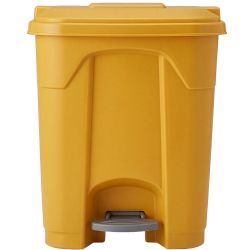 Poubelle à pédale couvercle HACCP colorée Jaune 45 L