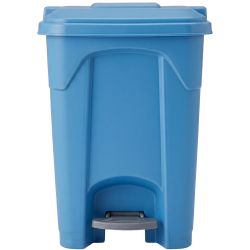 Poubelle à pédale couvercle HACCP colorée Bleu 90 L