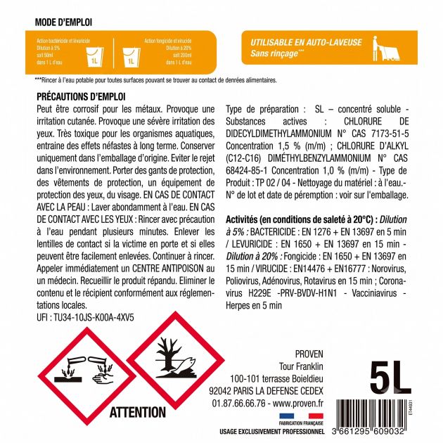 Nettoyants odorisant sols bidon de 5 L Jex