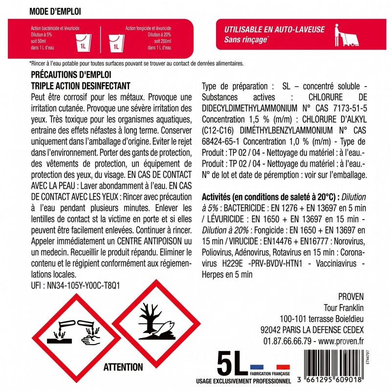 Nettoyants odorisant sols bidon de 5 L Jex