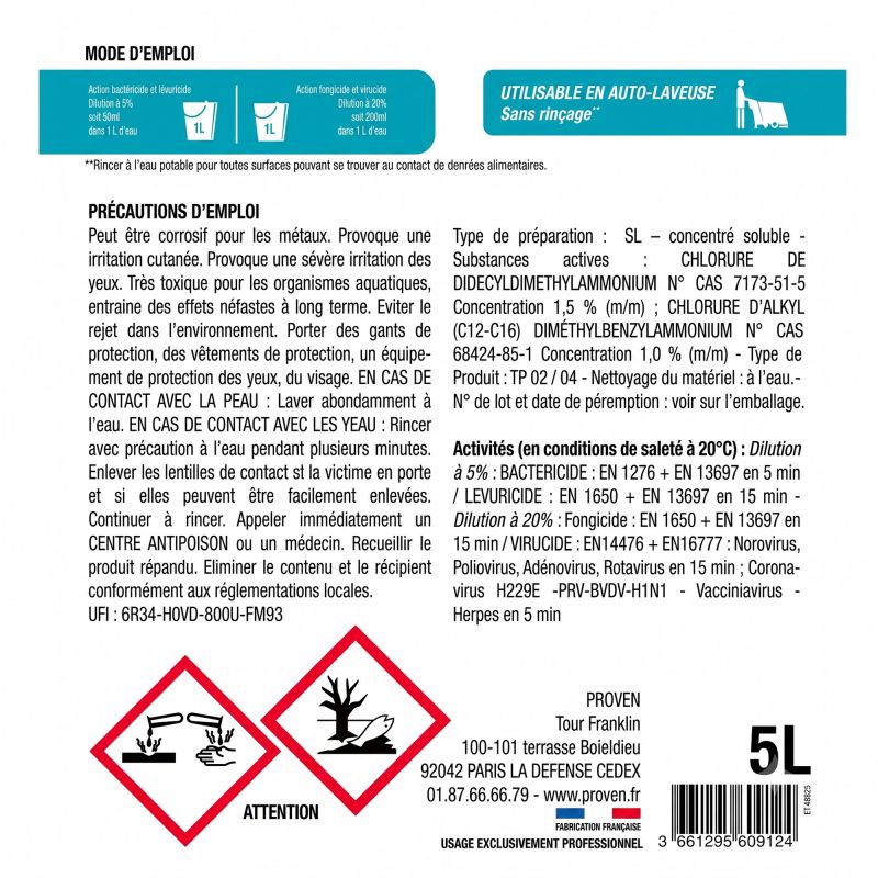 Nettoyants odorisant sols bidon de 5 L Jex