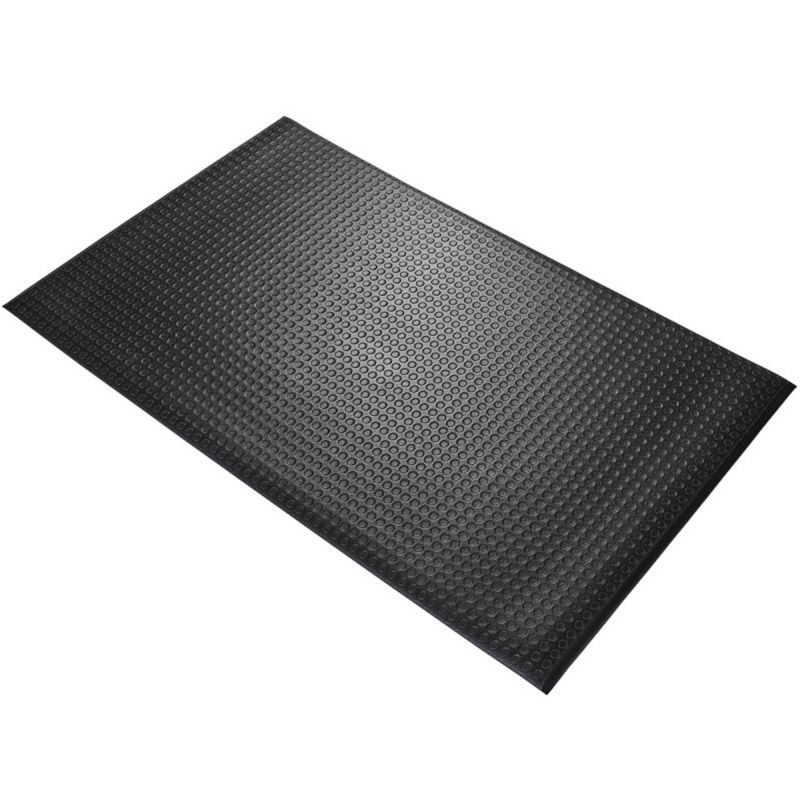 Tapis caoutchouc noir pastilles sur mesure