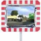 Miroir de circulation rectangulaire avec cadre PVC pour voie privée ​industrielle 90°
