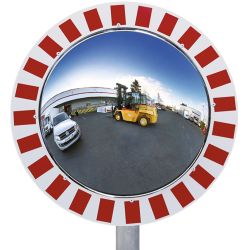 Miroir de circulation rond avec cadre PVC pour voie privée ​industrielle 180°