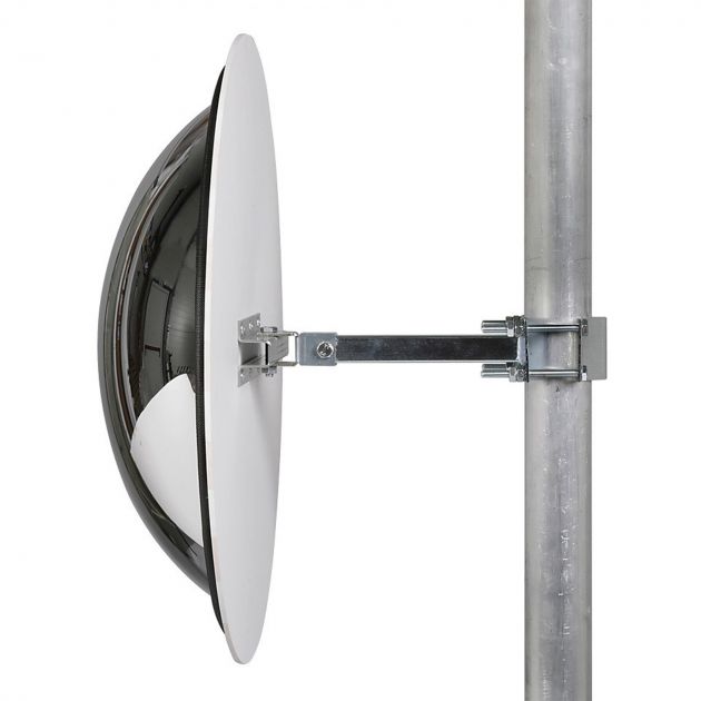 Miroir de circulation rond avec cadre PVC pour voie privée ​industrielle 180°