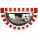 Miroir demi sphère de surveillance avec cadre PVC pour voie privée ​industrielle 180°