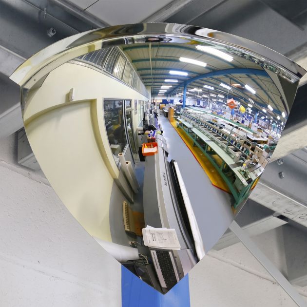 Miroir de surveillance 1/8 sphère intérieur​ 90°