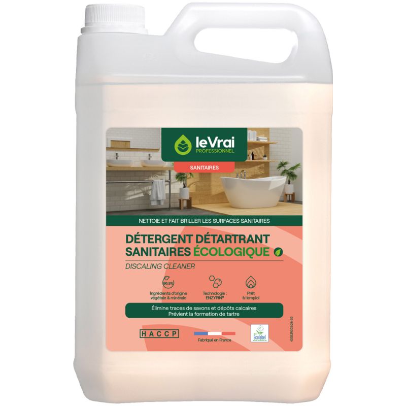 Nettoyant détartrant sanitaire écologique Le Vrai Professionnel
