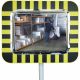Miroir de surveillance rectangulaire avec cadre aluminium pour entrepôt 90°