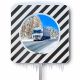 Miroir routier inox poli anti givre et buée rond 90°