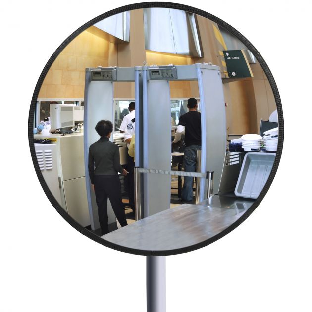 Miroir de surveillance inox poli rond multi usage spécial littoral 90°