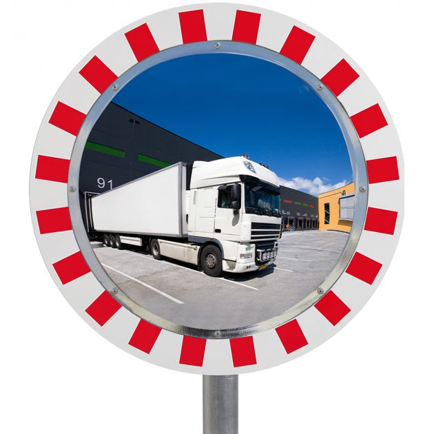 Miroir spécial littoral industrie rond 90° en inox poli
