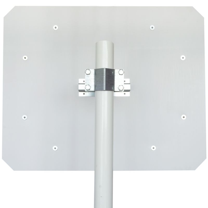 Miroir spécial littoral industrie rectangulaire 90° en inox poli