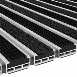 Tapis aluminium sur mesure gomme et reps