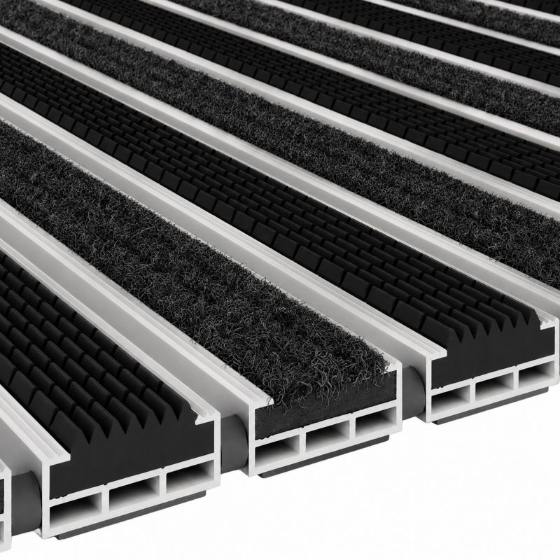 Tapis aluminium sur mesure gomme et reps