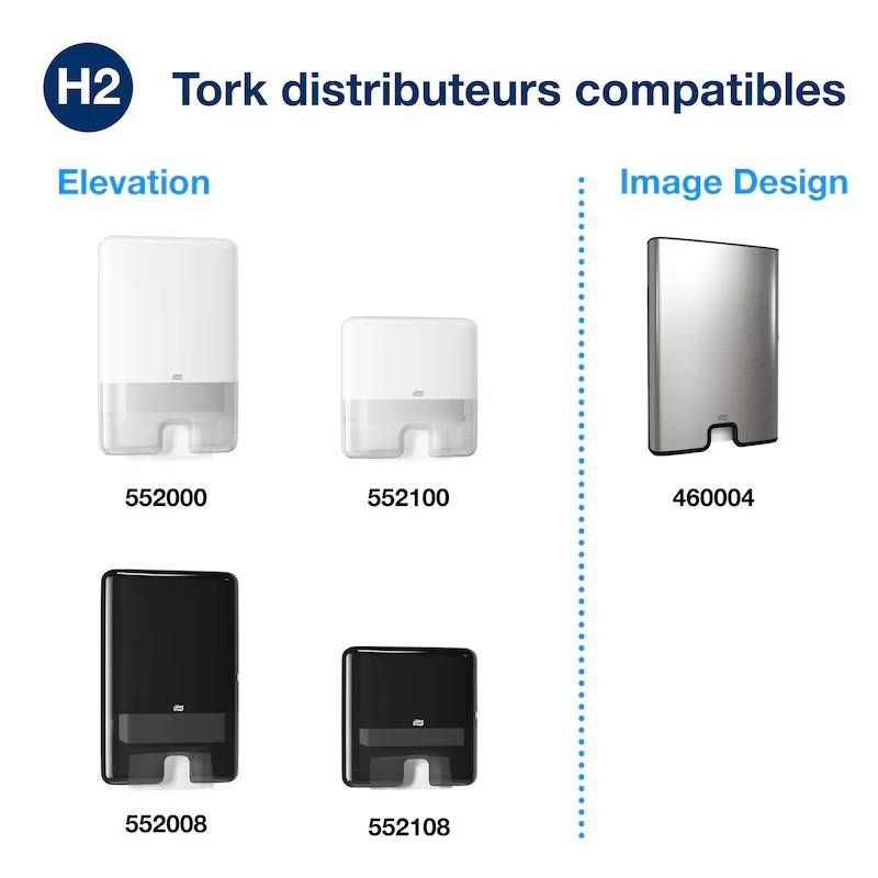 Essuie main papier plié Tork Xpress Compressed Soft H2 Premium - 2040 feuilles