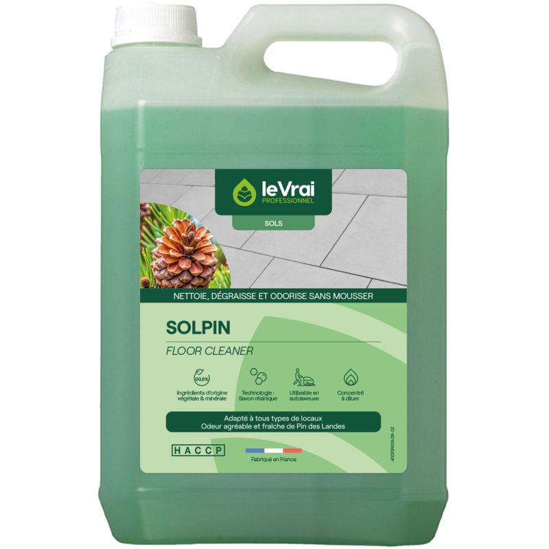 Nettoyant sol alimentaire Solpin Le Vrai Professionnel 5L