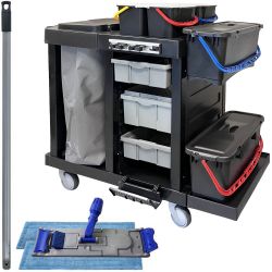 Kit chariot de ménage pré-imprégnation complet