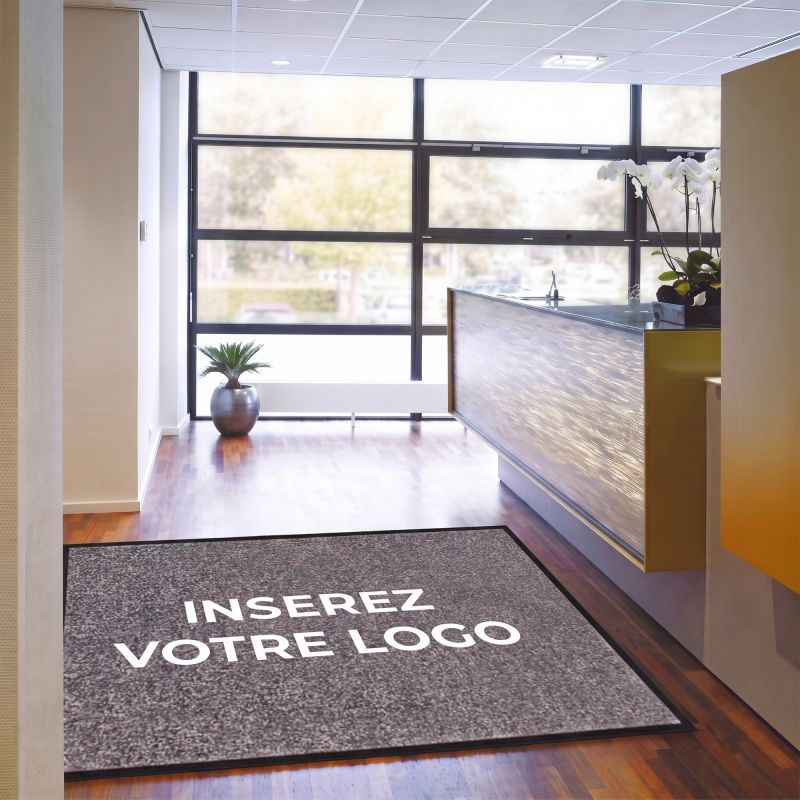 Tapis d'entrée logo personnalisé sur mesure PMR