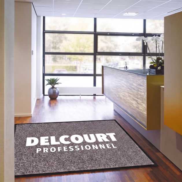 Tapis d'entrée logo personnalisé sur mesure PMR