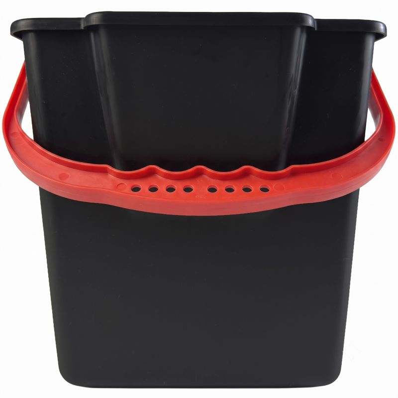 Seau 6L pour chariot de ménage avec bec verseur noir