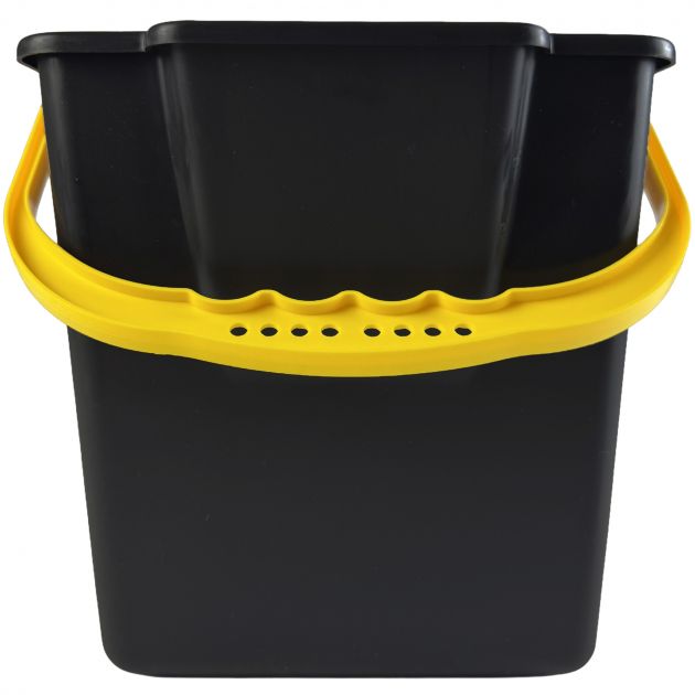 Seau 6L pour chariot de ménage avec bec verseur noir