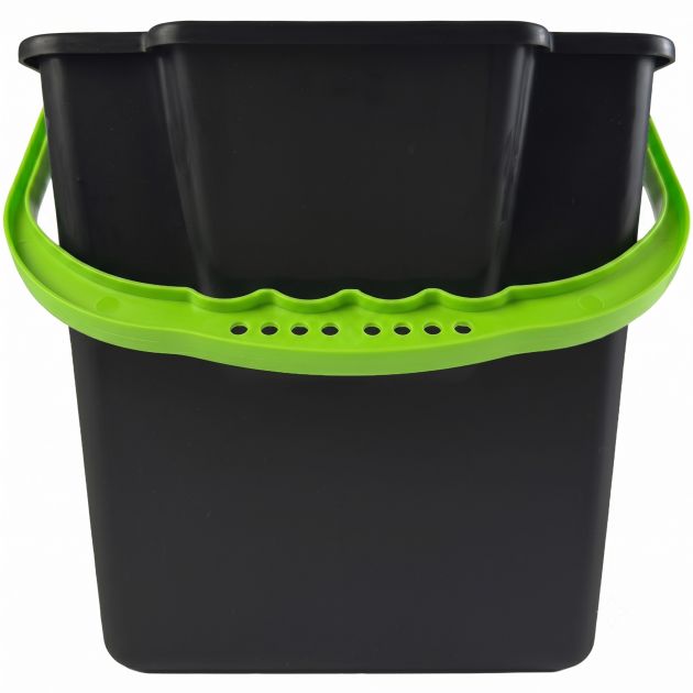 Seau 6L pour chariot de ménage avec bec verseur noir