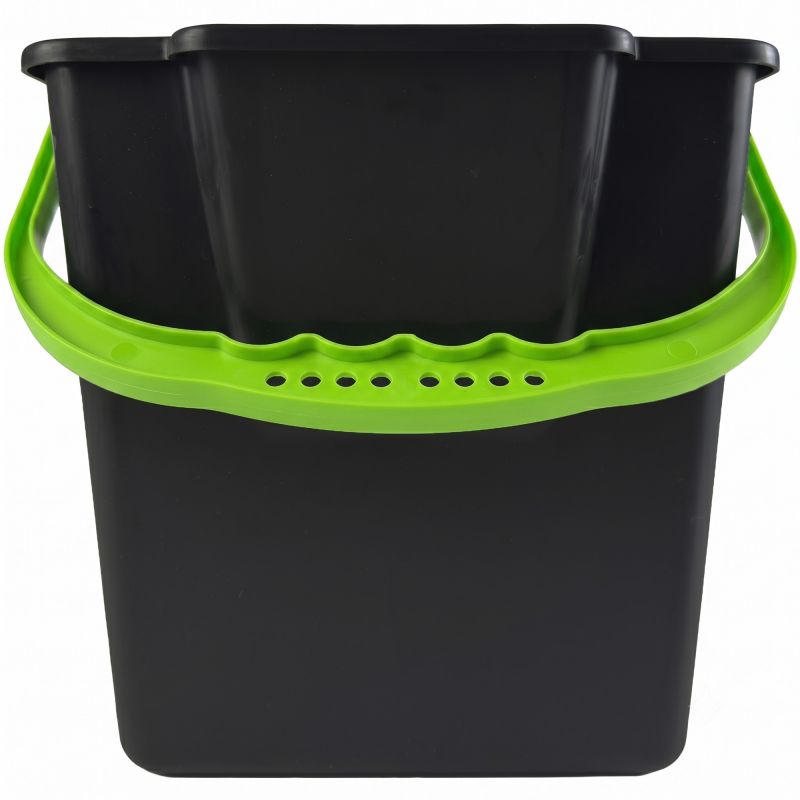 Seau 6L pour chariot de ménage avec bec verseur noir