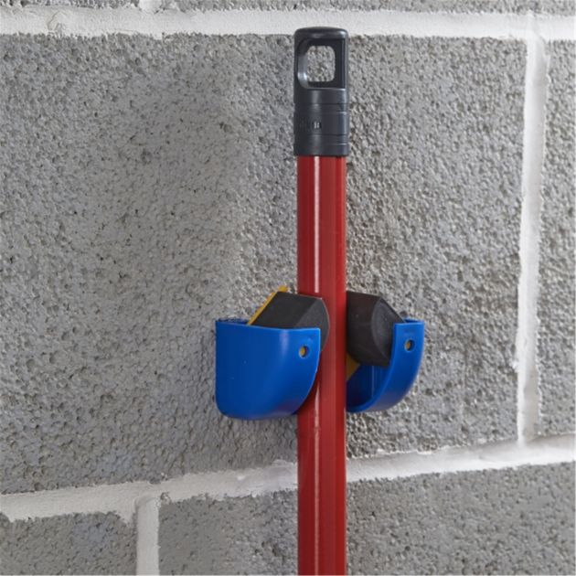 Accroche balai mural monobloc