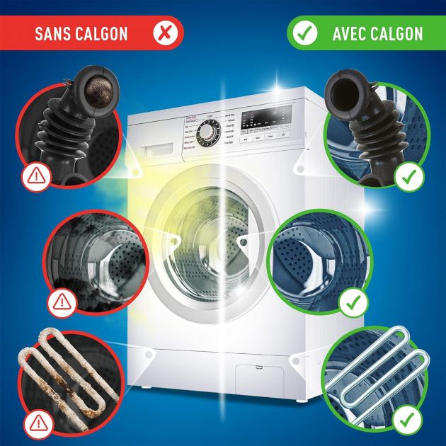 Anticalcaire lave-linge poudre 4 en 1Calgon - boîte de 60 doses