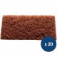 Lot de 20 pads marron spécial bois monobrosse Mi-Tor Fimap
