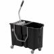 Chariot bi-bac noir avec presse à plat intégrée Clevy ICA