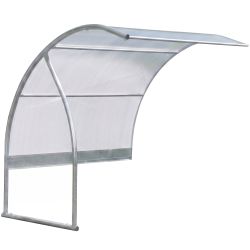 Extension abri velo 6 places demi lune
