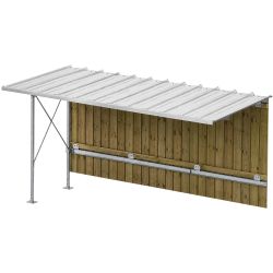 Extension abri velo,moto,conteneur poubelle en tôle et bois