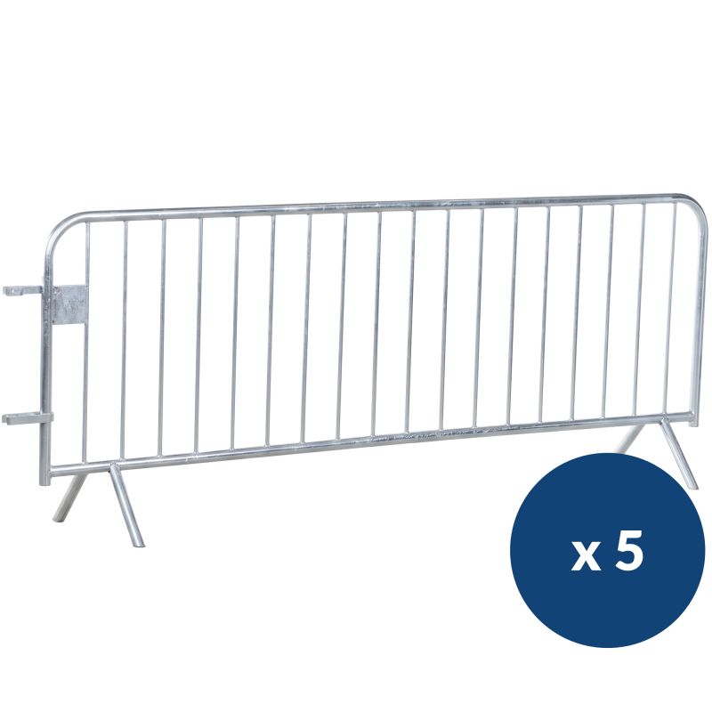 Barrière de police vauban 2,5m 18 barreaux x5