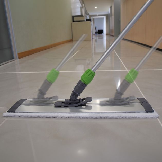 Support de balai en aluminium 40 x 10 cm pour lavage à plat Rail ICA