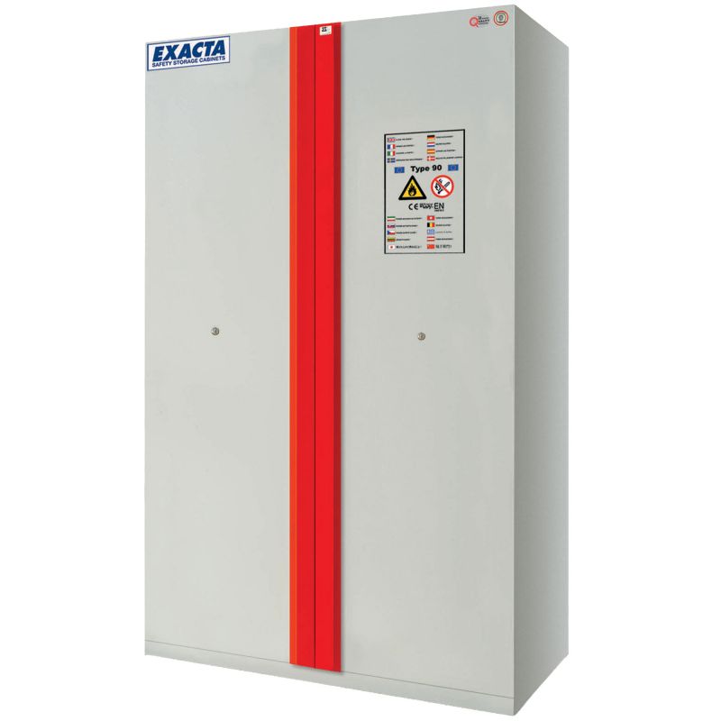 Armoire de stockage produit chimique inflammable coupe feu 90 min 2 portes