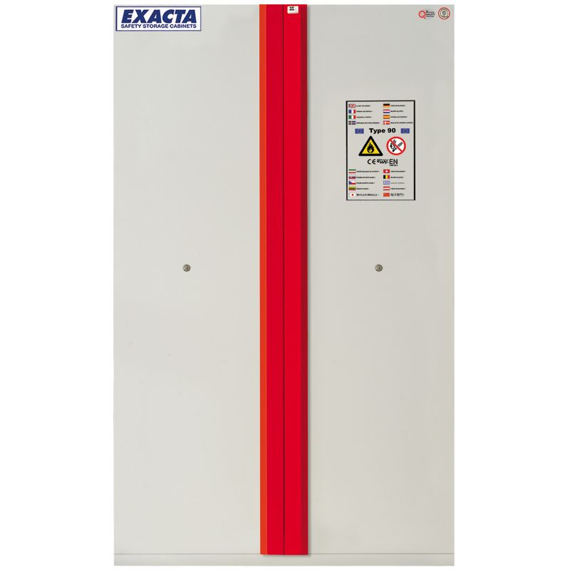 Armoire de stockage produit chimique inflammable coupe feu 90 min 2 portes