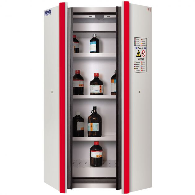 Armoire de stockage produit chimique inflammable coupe feu 90 min 2 portes