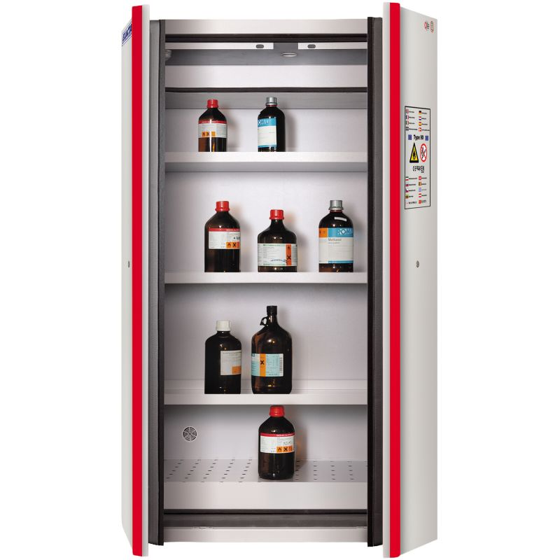 Armoire de stockage produit chimique inflammable coupe feu 90 min 2 portes