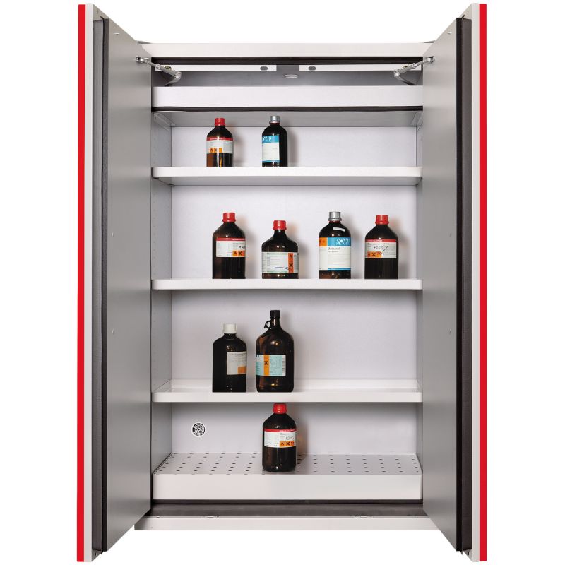 Armoire de stockage produit chimique inflammable coupe feu 90 min 2 portes