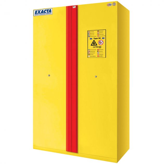 Armoire de stockage produit chimique inflammable coupe feu 90 min 2 portes