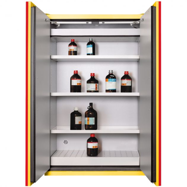 Armoire de stockage produit chimique inflammable coupe feu 90 min 2 portes