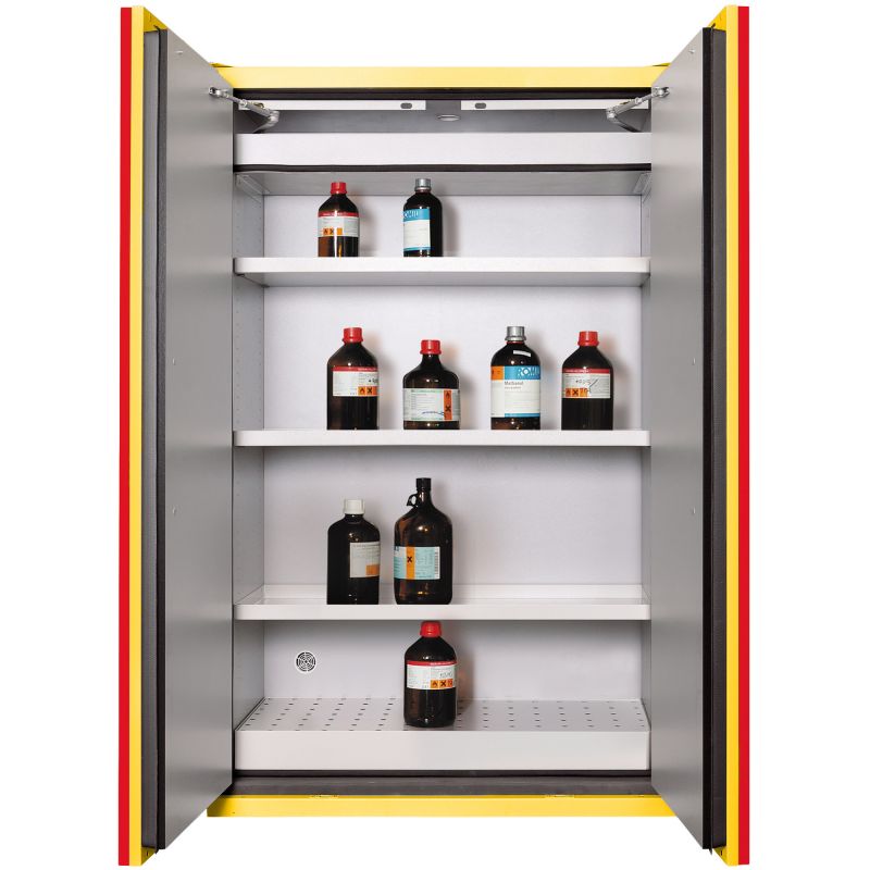 Armoire de stockage produit chimique inflammable coupe feu 90 min 2 portes