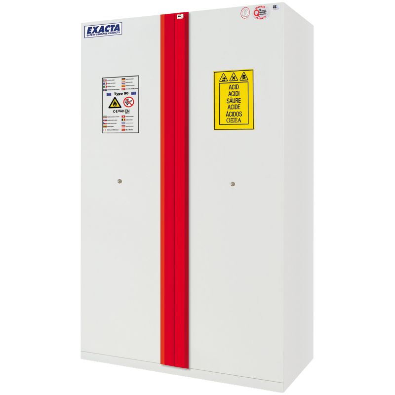 Armoire de sécurité produit chimique multi risques coupe feu 90 min 2 portes