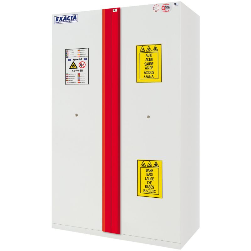 Armoire de sécurité produit chimique multi risques coupe feu 90 min 2 portes