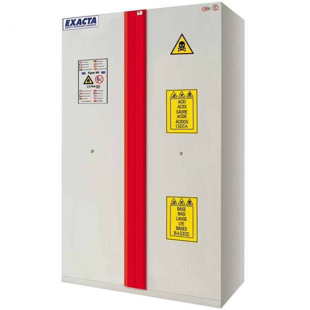 Armoire de sécurité produit chimique multi risques coupe feu 90 min 2 portes