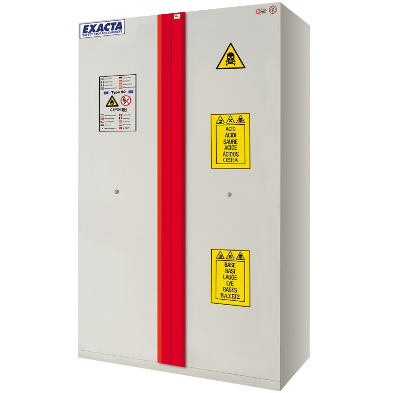Armoire de sécurité produit chimique multi risques coupe feu 90 min 2 portes