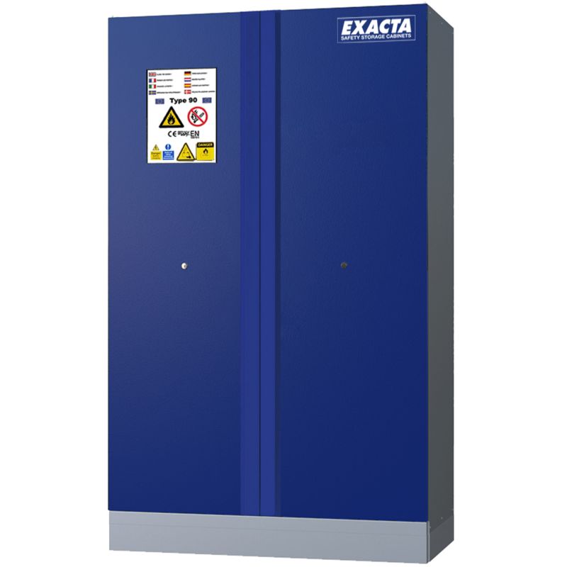 Armoire stockage batterie lithium anti feu 90 minutes 2 portes