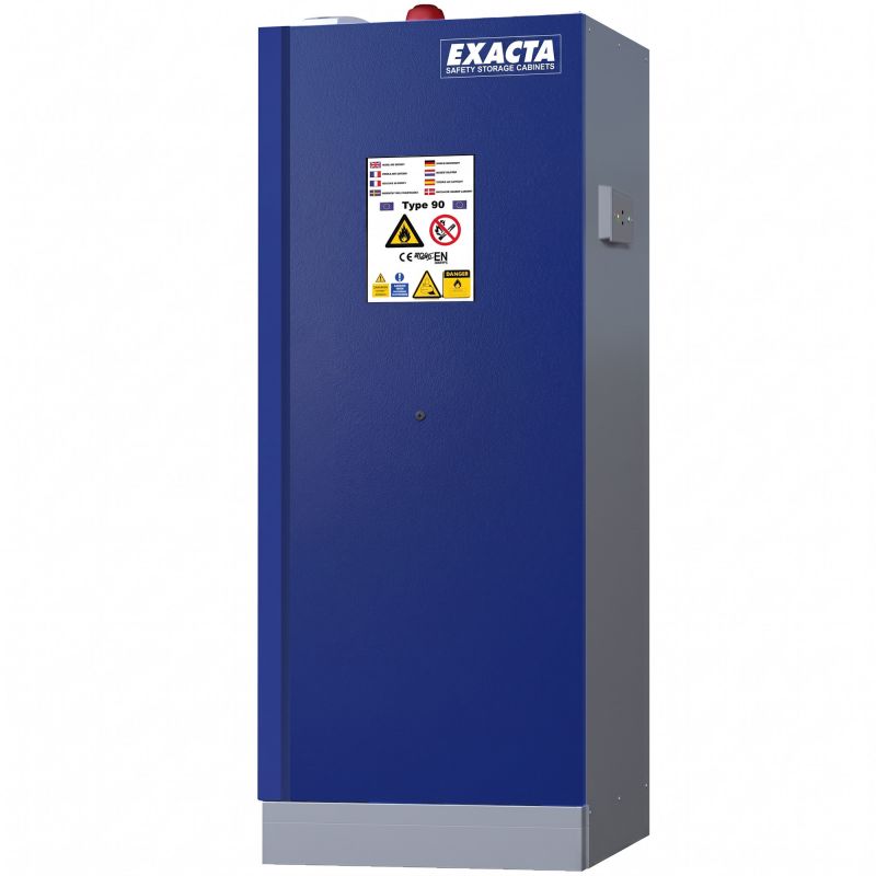 Armoire stockage et recharge batterie lithium anti feu 90 min avec alarme et détecteur de fumée